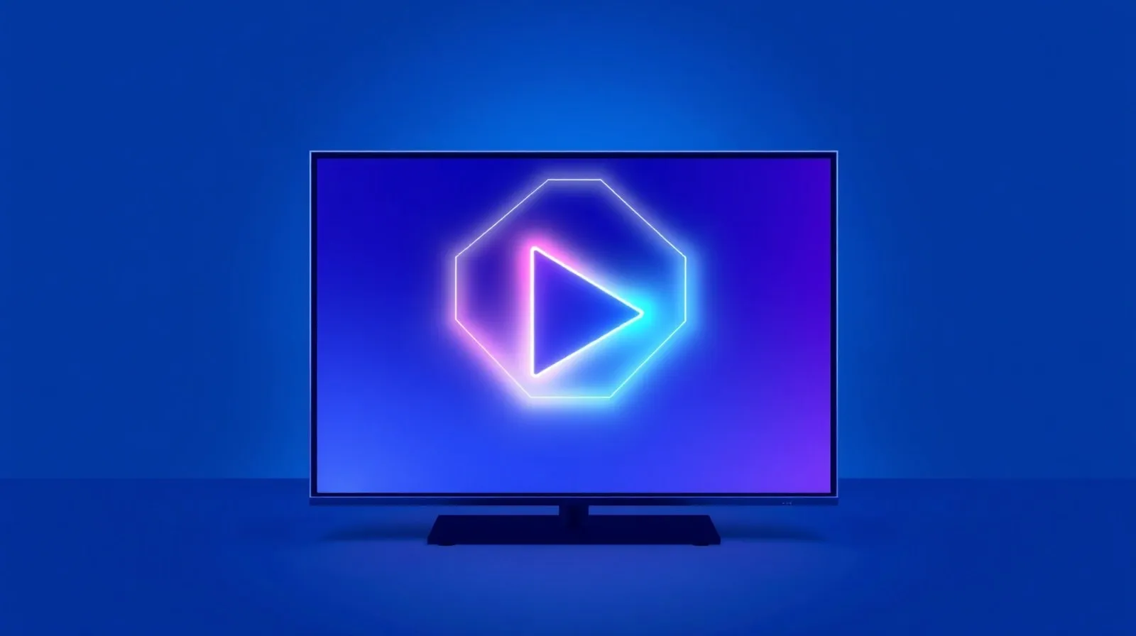 Ilustración abstracta que representa la fusión entre streaming de video y videojuegos en la nube