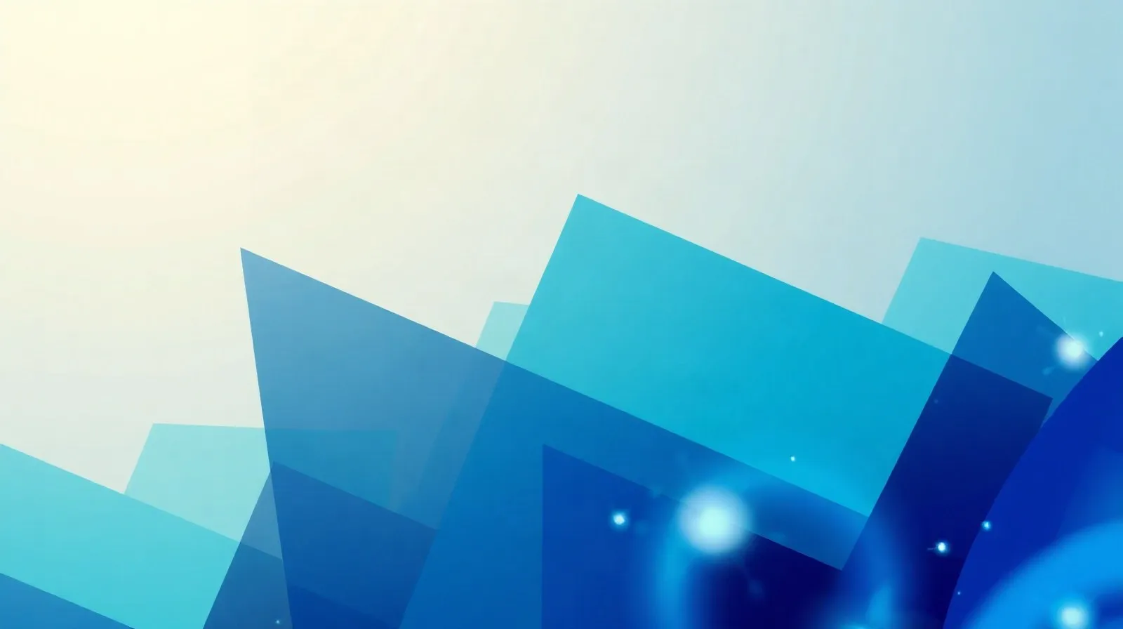 Ilustración abstracta de capas geométricas y luces que representan una actualización de software en dispositivos móviles