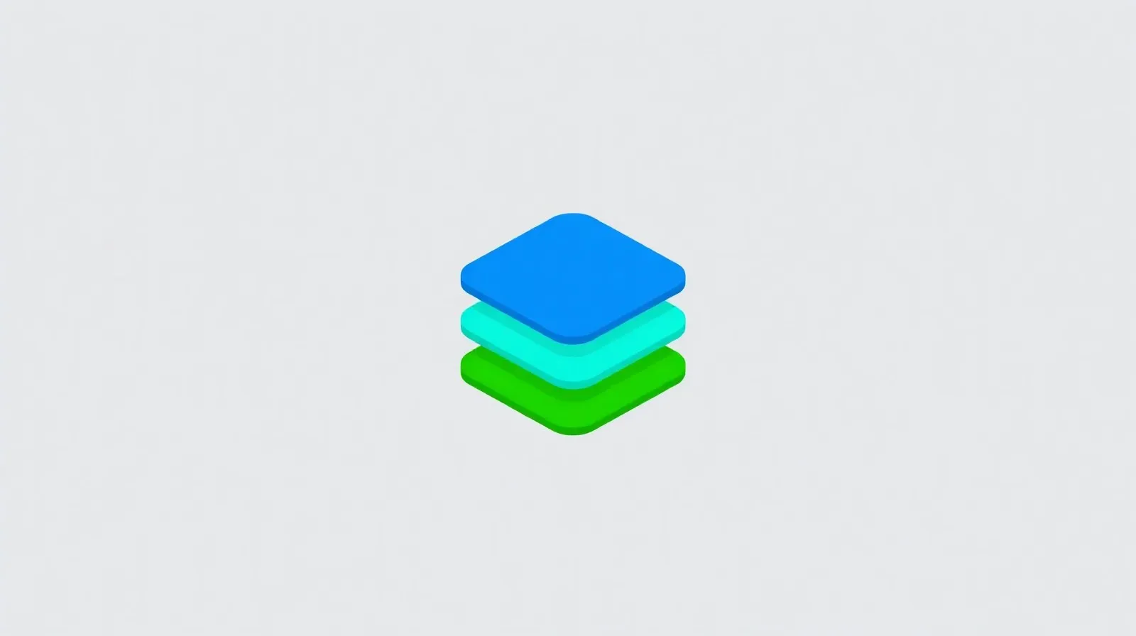Ilustración abstracta que representa actualizaciones de software en capas, sin texto ni logotipos