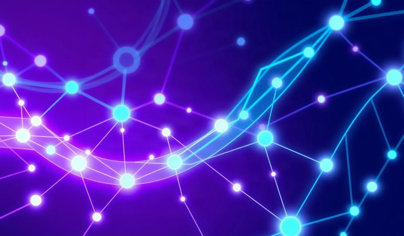 Ilustración abstracta de nodos digitales interconectados representando inteligencia artificial y eficiencia de costos
