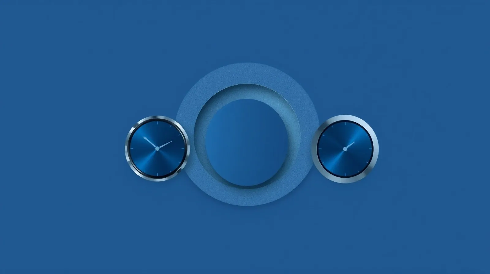 Ilustración abstracta de relojes inteligentes y tecnología portátil en tonos azules y grises