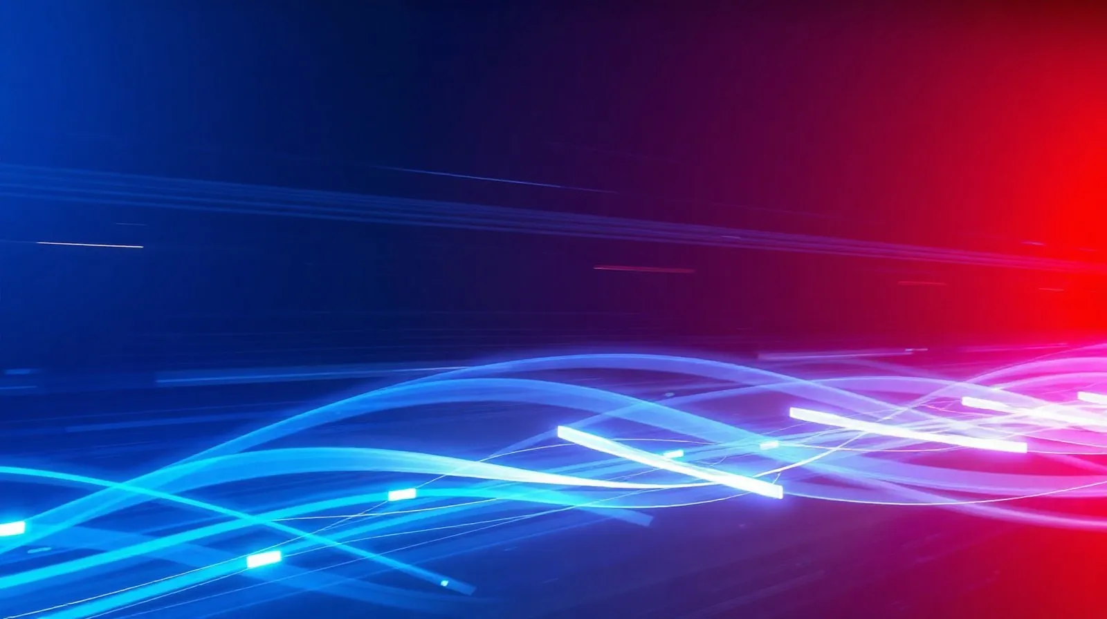 Ilustración abstracta de líneas de luz azul y violeta que representan la velocidad de un modelo de inteligencia artificial