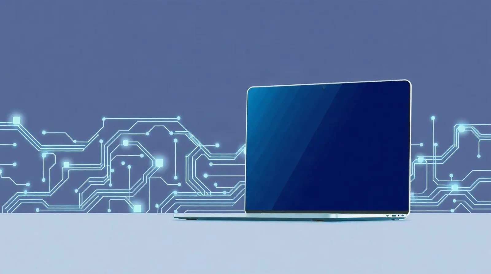 Ilustración abstracta que representa la convergencia entre inteligencia artificial y hardware de computadoras