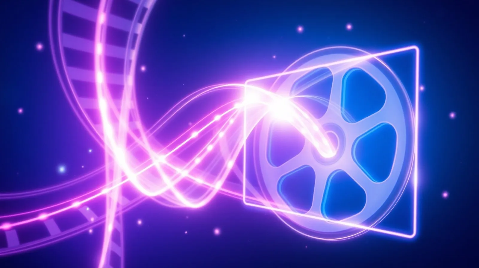 Ilustración abstracta que representa el uso de inteligencia artificial en la producción audiovisual de streaming