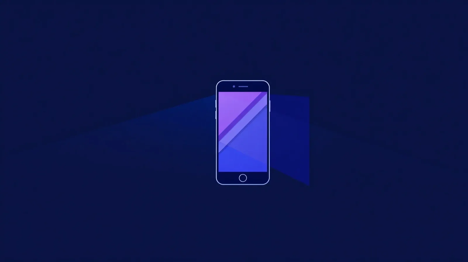Ilustración abstracta de un teléfono con capas de luz que representan la tecnología de privacidad de pantalla