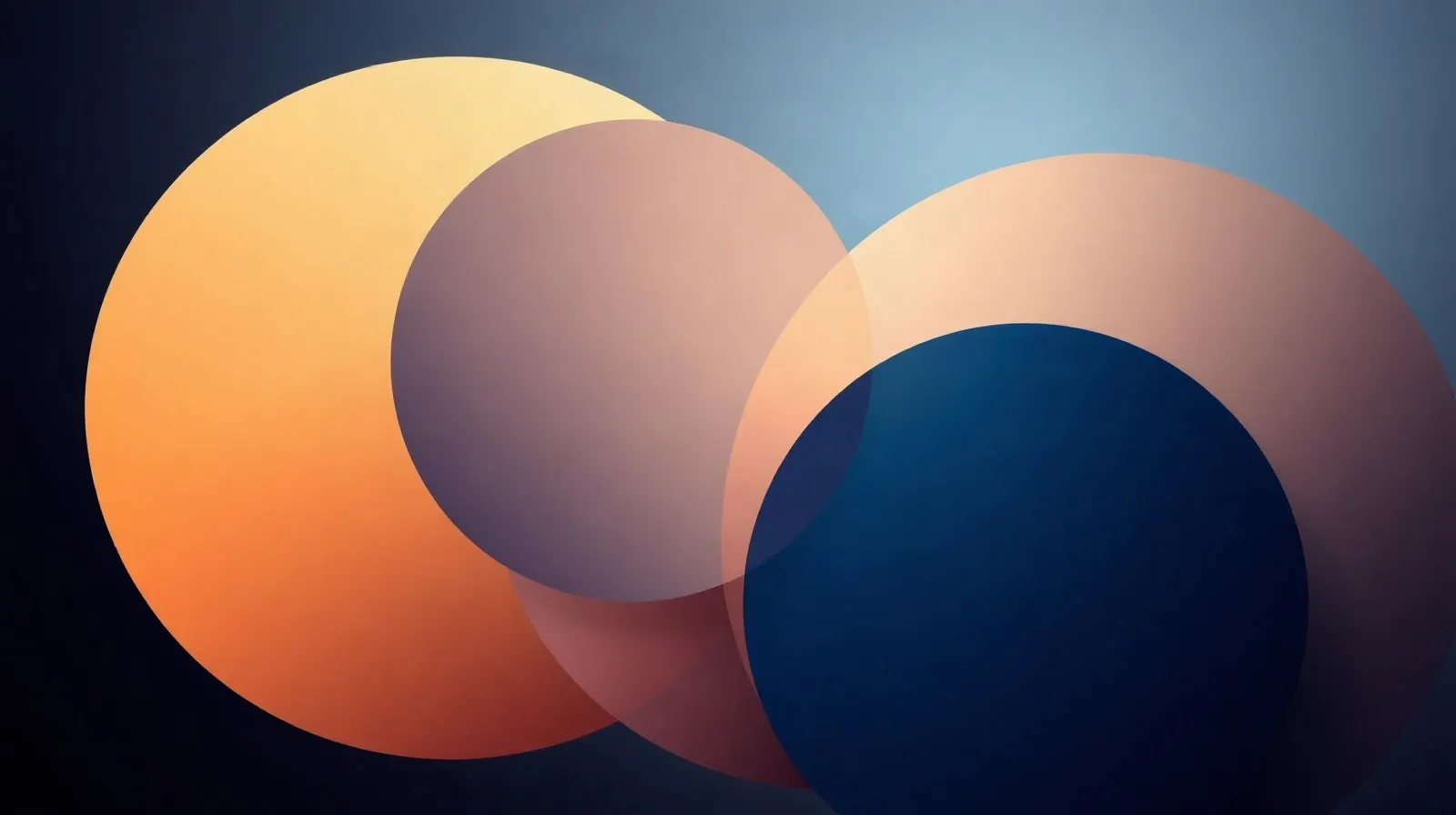 Ilustración abstracta de lentes de cámara superpuestas en tonos dorados y azules representando tecnología fotográfica de gama alta