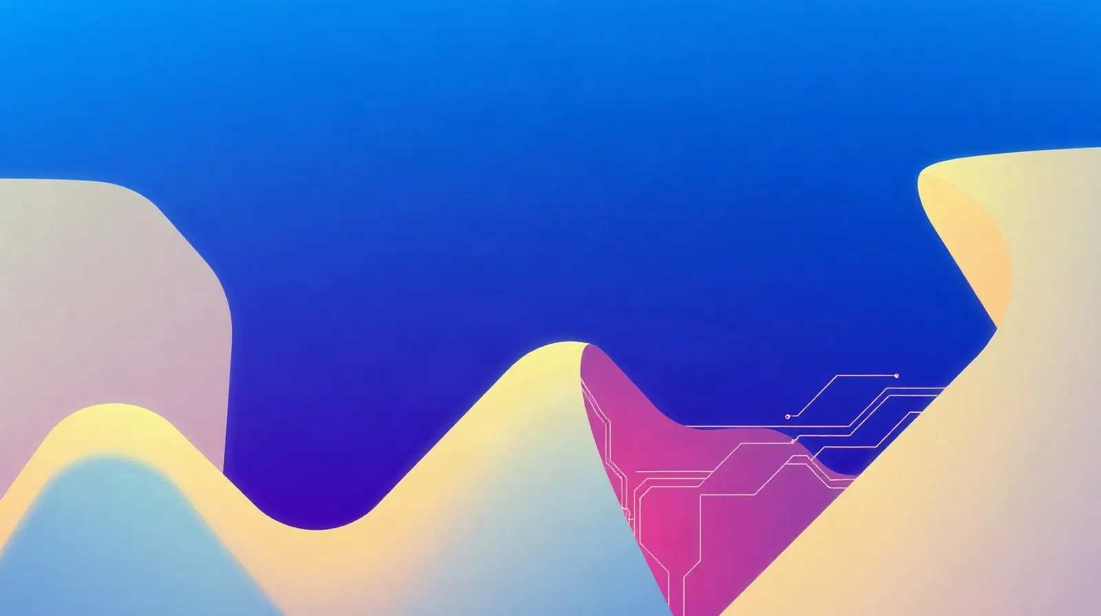 Ilustración abstracta de un teléfono inteligente con patrones digitales que evocan inteligencia artificial