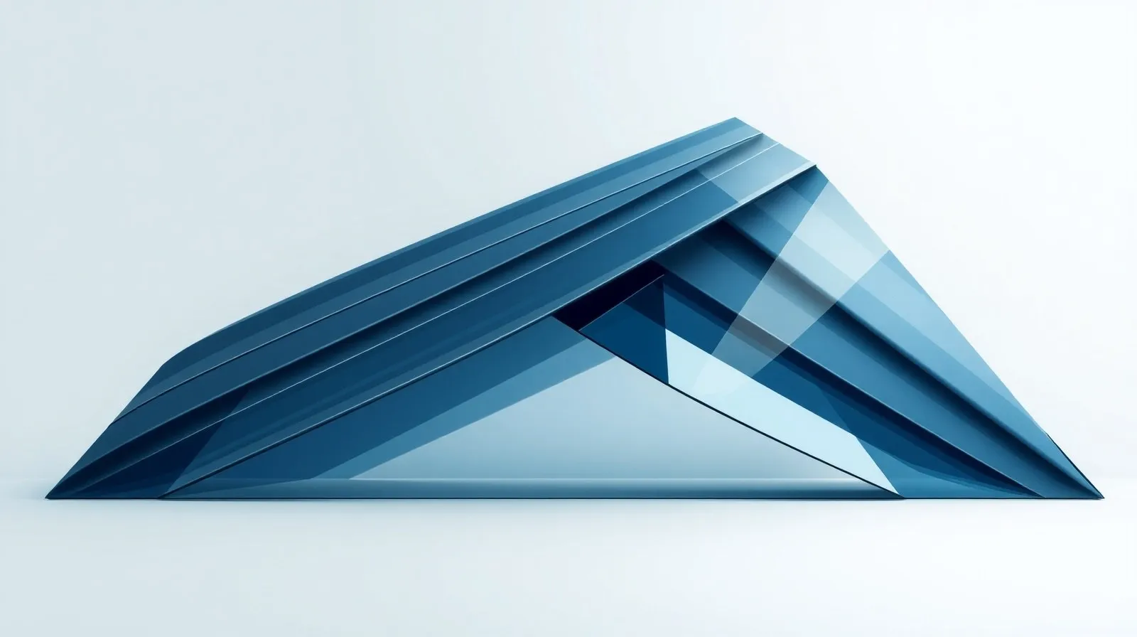 Ilustración abstracta de paneles plegables metálicos que representan la tecnología de dispositivos plegables