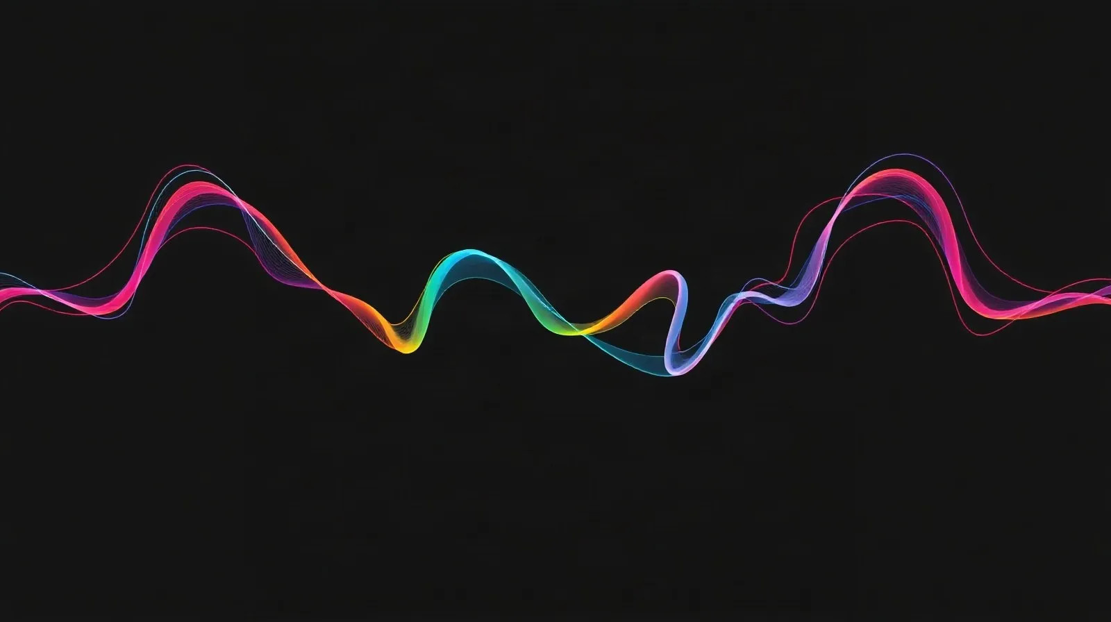 Ilustración abstracta de dos flujos de ondas sonoras separándose, representando la división entre música infantil y perfil de gustos personal